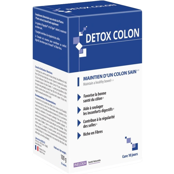 Detox Colon - Maintien d'un colon sain - Cure 10 jours - Ineldea