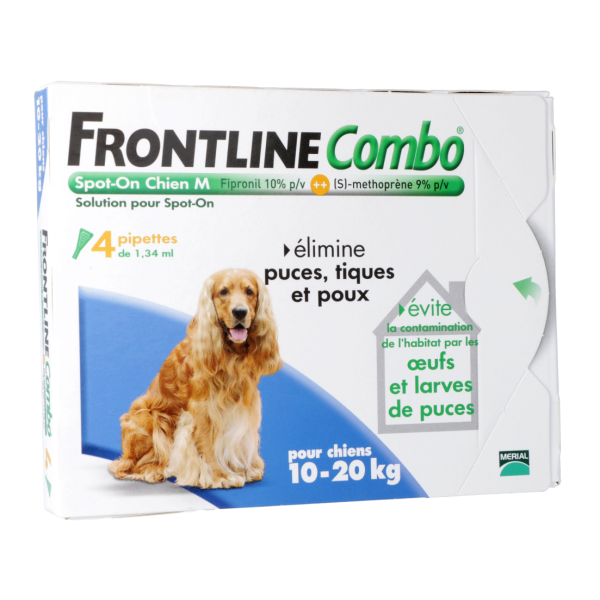 Frontline Combo Spot-on Pipettes pour chiens 10-20 kg - Taille M