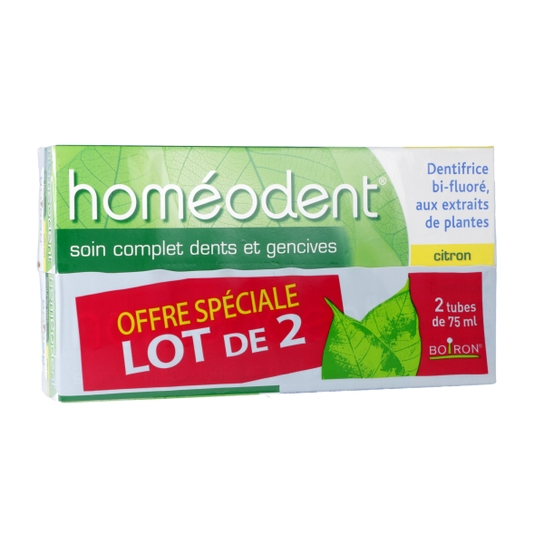 Soin complet citron 2 tubes Homéodent Boiron - 75 ml