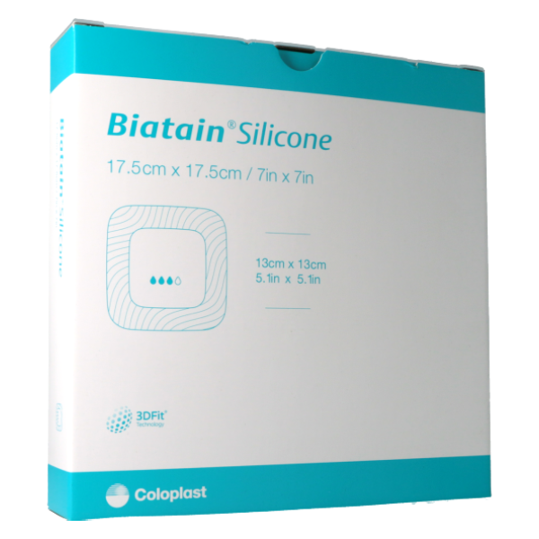 Biatain Silicone 17,5x17,5cm (x10) - Pansement Hydrocellulaire Adhésif