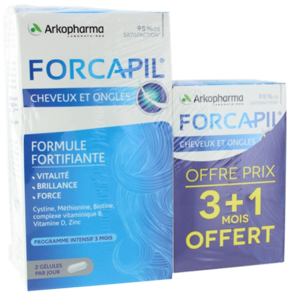 Forcapil Cheveux et ongles Arkopharma - 180 + 60 gélules