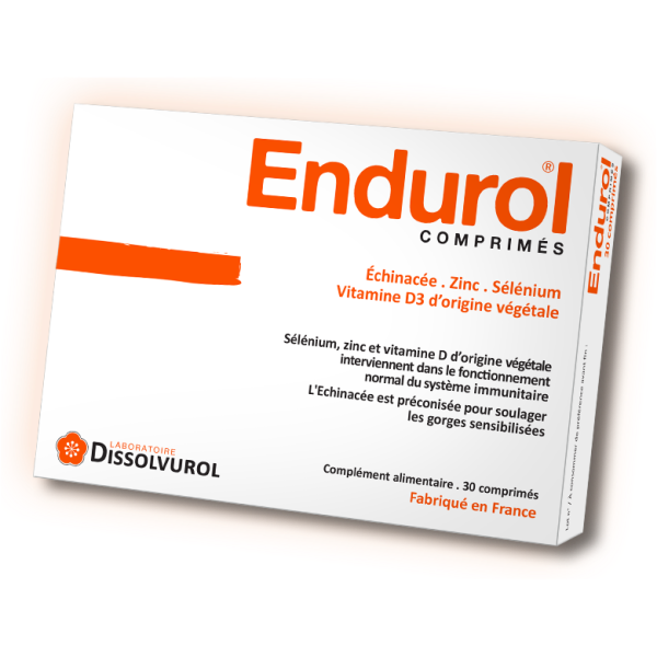 Endurol vitamine D3 Zinc Dissolvurol - 30 comprimés