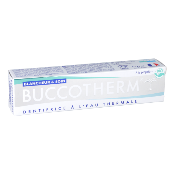 Dentifrice Bio blancheur et soin à l'eau thermale et propolis Buccotherm - 75 mL