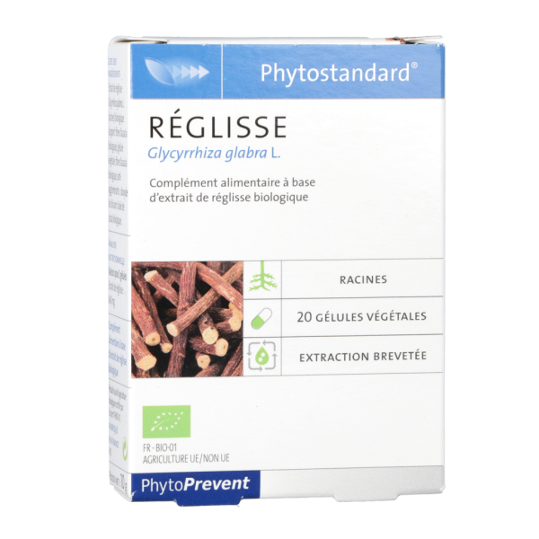 Phytostandard Réglisse Complément alimentaire Phytoprevent Pileje - 20 Gélules