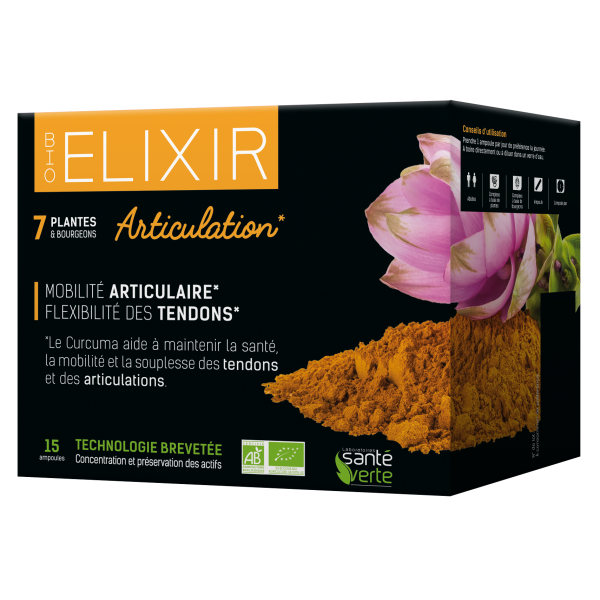 Bio Elixir Articulations Santé Verte - 15 Ampoules