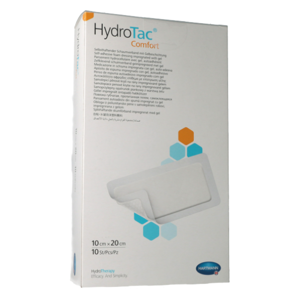 HydroTac Comfort 10x20cm (x10) - Pansement Hydrocellulaire Gel Autoadhérent