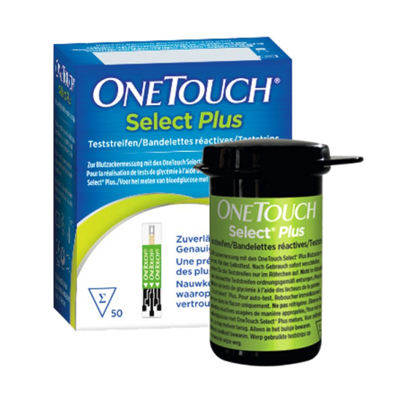 OneTouch Sélect Plus Bandelettes réactives LifeScan - 2 x 50 bandelettes
