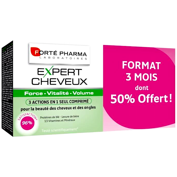 Complément Expert Cheveux 3en1 Forté Pharma - 84 comprimés