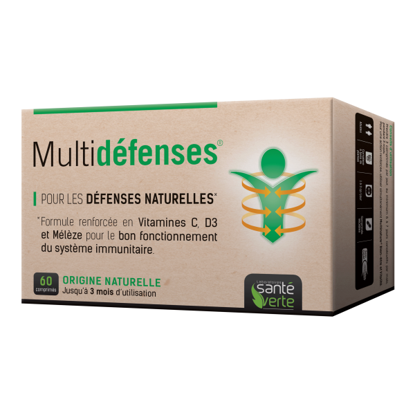 Multidéfenses Pour les défenses naturelles Système immunitaire Santé Verte - 60 Comprimés