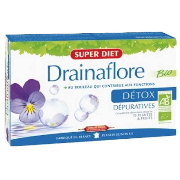 Drainaflore Fonctions Détox & Dépuratives Bio Super Diet - 30 Ampoules