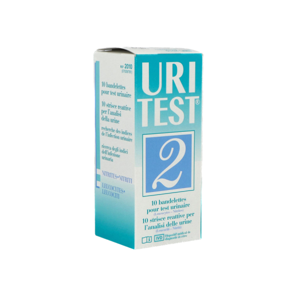 Uritest 2 Kit de dépistage infection urinaire 10 bandelettes de test