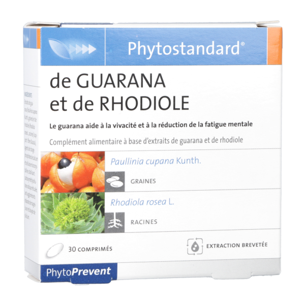 Phytostandard Guarana et Rhodiole Complément alimentaire Phytoprevent Pileje - 20 Gélules