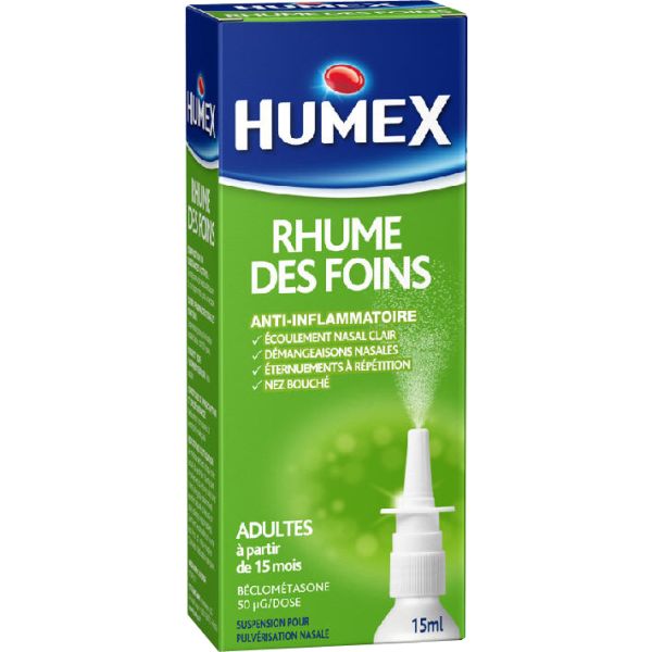 Humex Rhume Foins Beclometasone 50G Suspension pour pulvérisation nasale