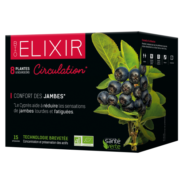 Bio Elixir Circulation Santé Verte - 15 Ampoules