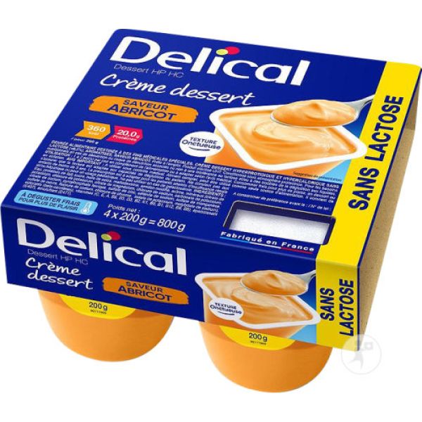 Crème dessert Delical sans lactose 4x200g