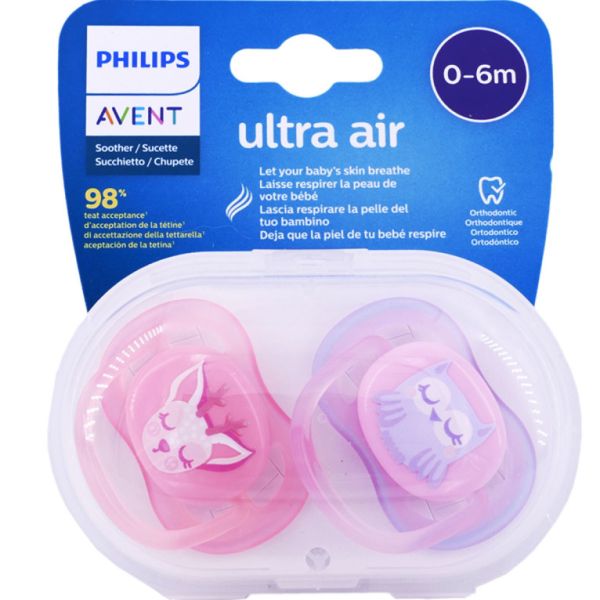 Sucette Ultra Air 0-6 mois X2 - Philips Avent