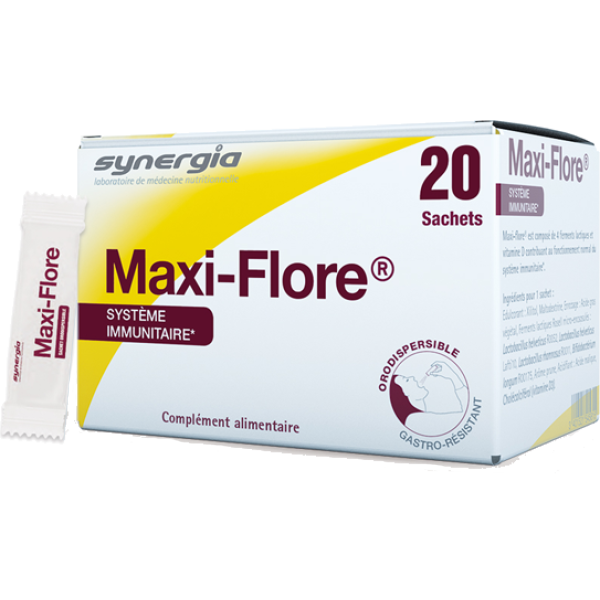 Maxi-flore système immunitaire vitamine D Synergia - 20 Sachets