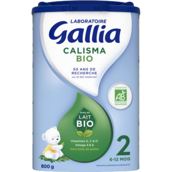 Gallia Calisma Bio 2ème âge - 800g - Lait infantile