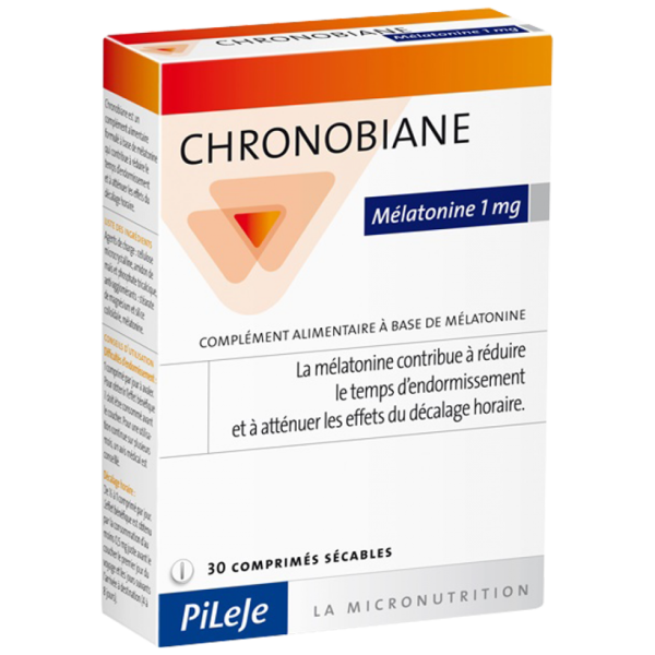 Complément Alimentaire Chronobiane Mélatonine 1mg Pileje - 30 Comprimés Sécables