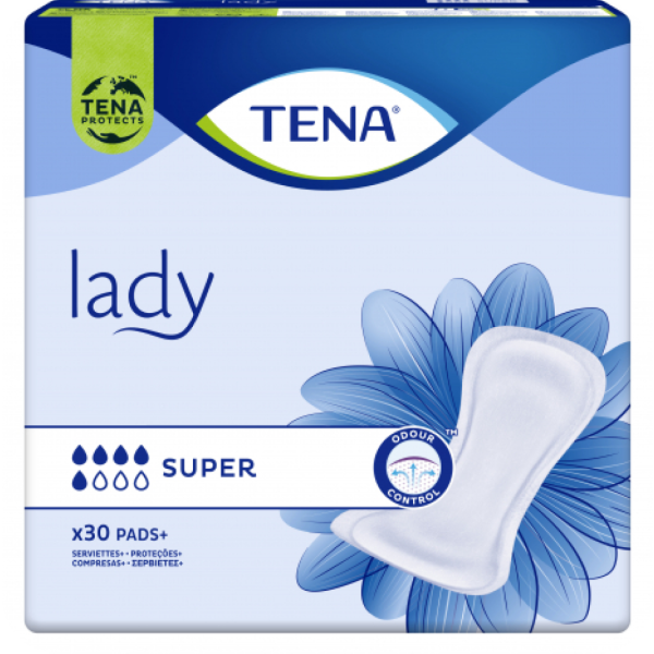TENA LADY SUPER 5 GOUTTES (30) Protection discrète et efficace pour une peau saine et fraîche.