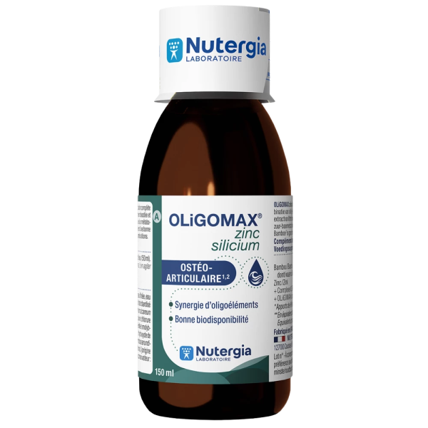 Oligomax Zinc Silicium Oligoéléments Confort Articulaire Nutergia - 150mL
