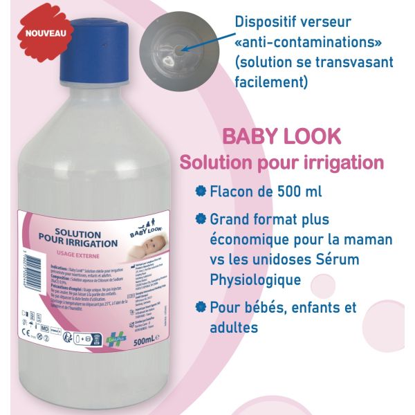 Baby Look Solution Pour Irrigation Flacon 500 mL NaCl 0,9%