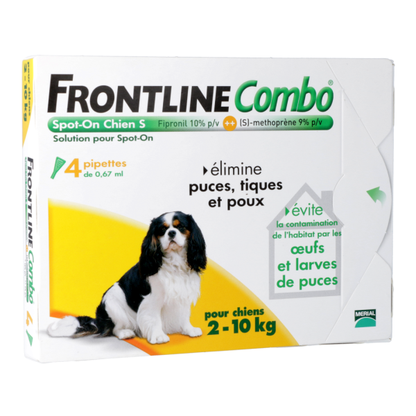 Frontline Combo Spot-on Pipettes pour chiens 2-10 kg - Taille S