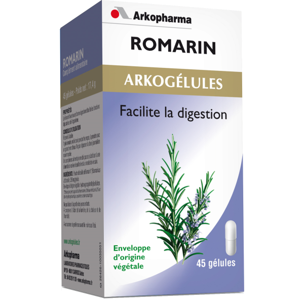 Arkogélules romarin facilite la digestion Arkopharma - 45 gélules