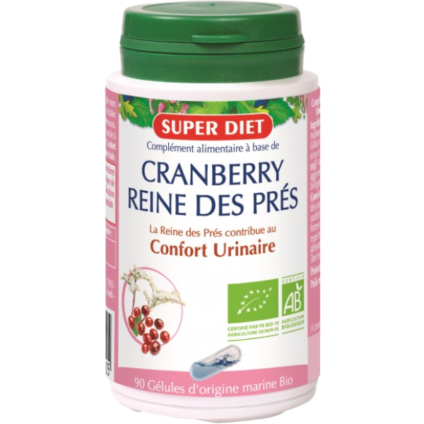 Cranberry reine des prés confort urinaire Bio Super Diet - 90 Gélules