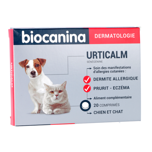 Urticalm Soin dermatologique pour chien et chat Biocanina - 20 comprimés