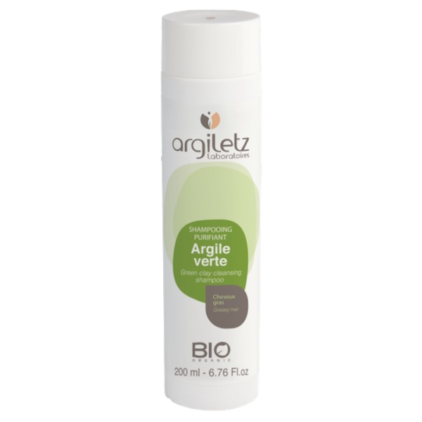 Shampooing Purifiant Argile Verte BIO Cheveux Gras Argiletz - Flacon de 200ml