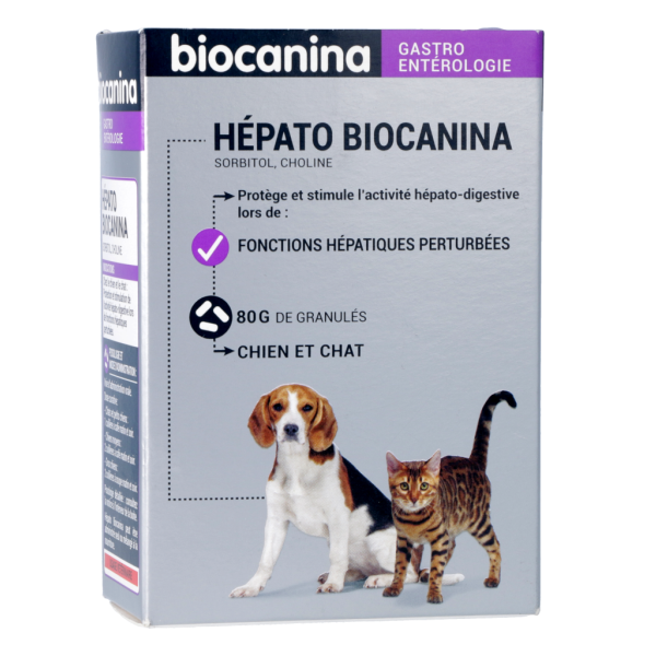 Hépato Protège et stimule l'activité digestive  pour chien et chat Biocanica - 80 g