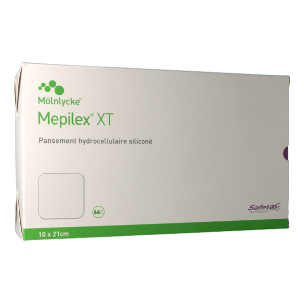 Mepilex XT 10x21cm (x16) - Pansement Hydrocellulaire Siliconé