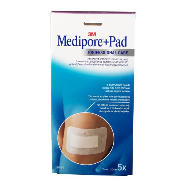 Mediporep+Pad Pansement adhésif 10cm x 20cm