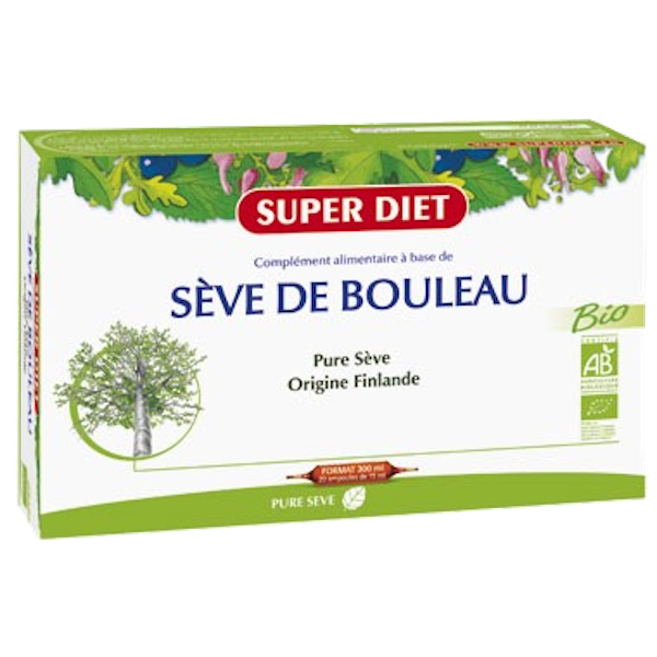 Sève de Bouleau Détox Bio Super Diet - 20 Ampoules