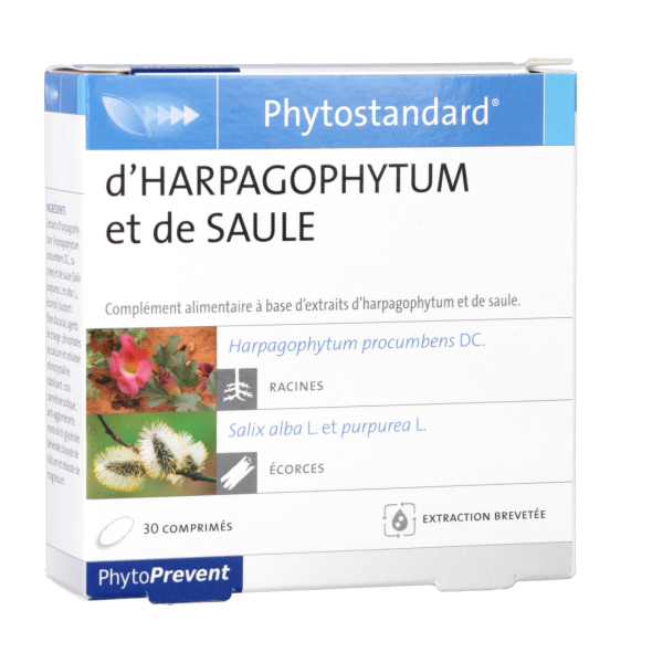 Phytostandard Harpagophytum et Saule Phytoprevent Pileje - 30 Comprimés