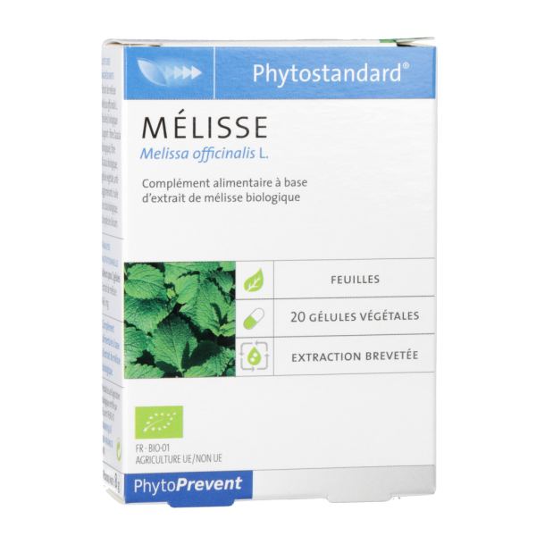 Phytostandard Mélisse Complément alimentaire Phytoprevent Pileje - 20 Gélules